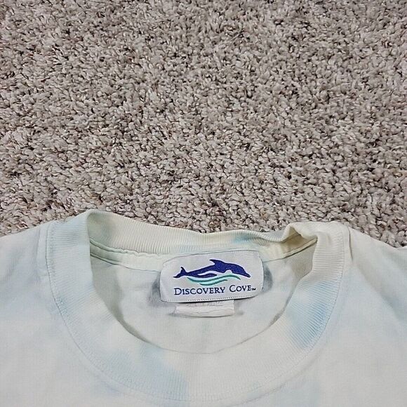Vintage Sea World T-Shirt Adult Small Dolphins Fish Print Graphic Discovery Cove - Picture 2 of 11